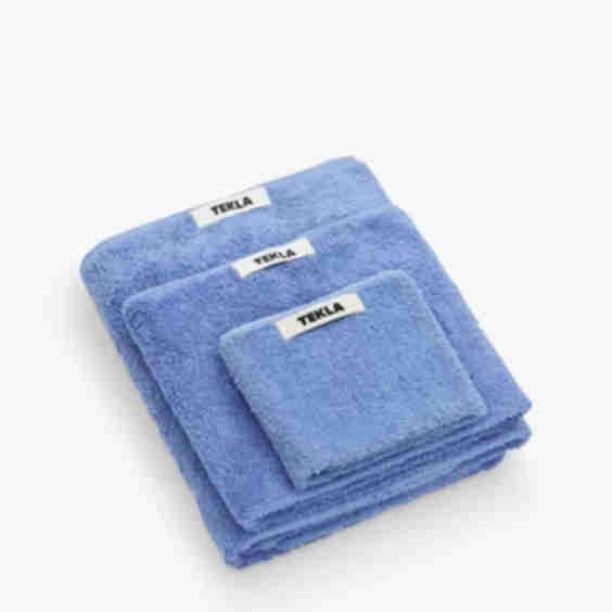 Bordered organic-cotton hand towel