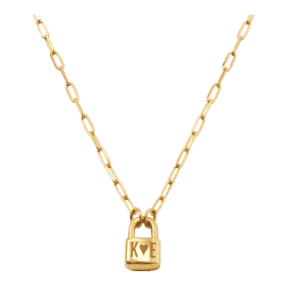 Initial Lock Necklace