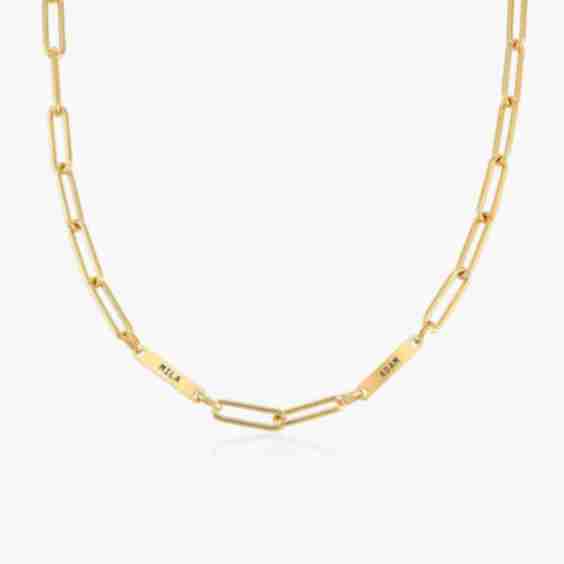 Ivy Name Paperclip Chain Necklace