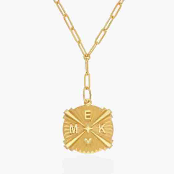 Tyra Initial Medallion Necklace