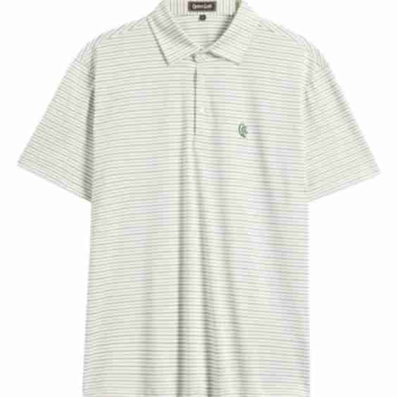 Teo Pinstripe Piqué Golf Polo