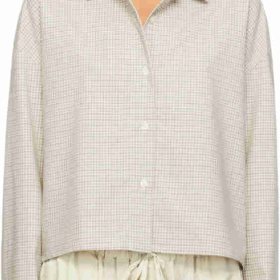 Beige Checked Classic Shirt