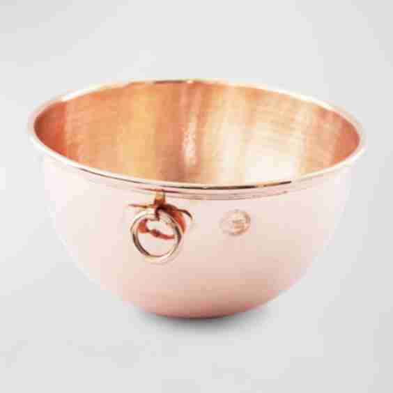 Vintage Inspired Copper Mixing Bowl, 10"
