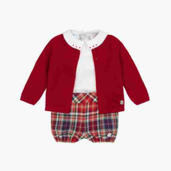 Baby Boys Tartan Check Shorts Set