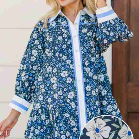 Living The Dream Navy Floral Dress