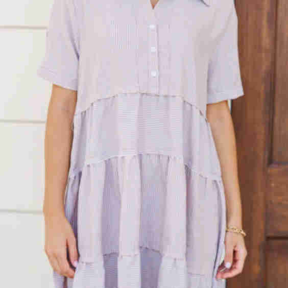 All You Need To Hear Stripped Babydoll Dress