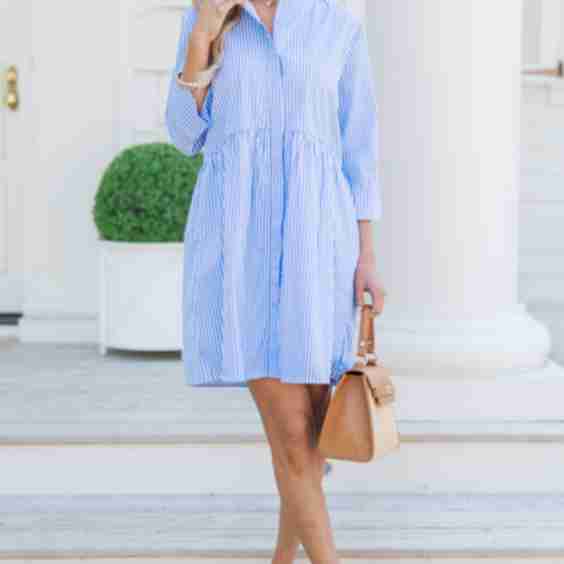 Always The One Striped Shirt Dress