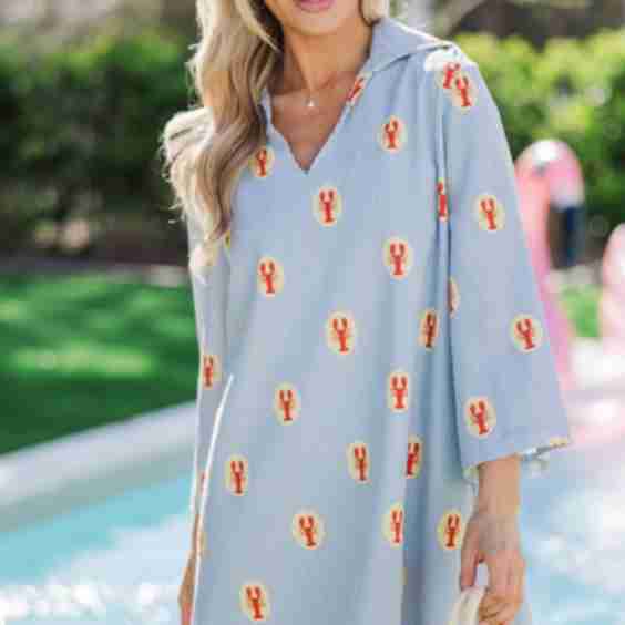 Ready For The Fun Lobster Medallion Kaftan Cover Up