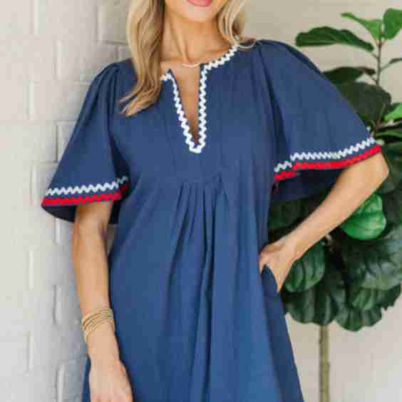 Just A Thought Rickrack Dress