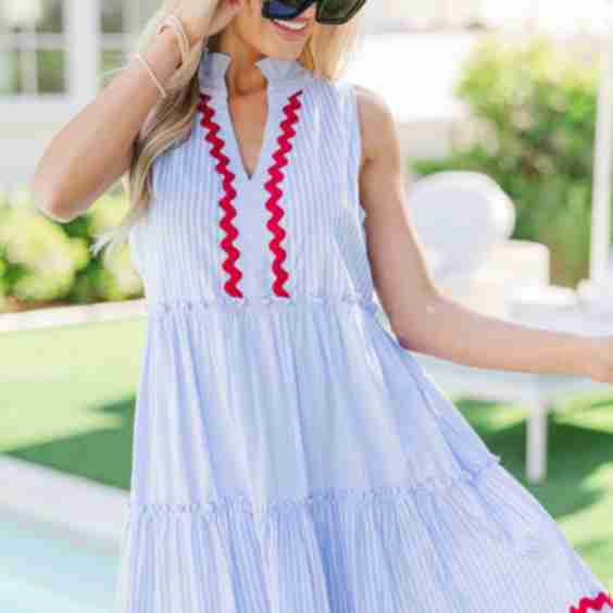 In Time Light Striped Dress