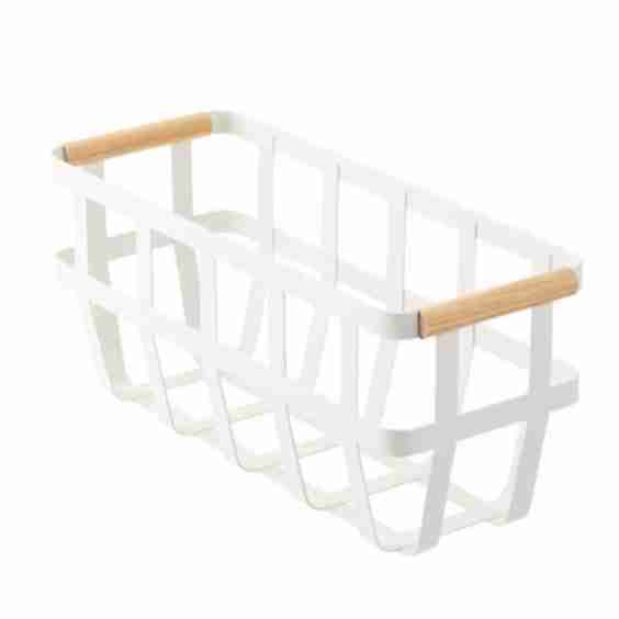 Tosca Storage Basket - Medium - Steel + Wood