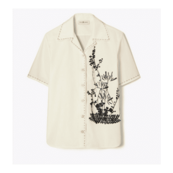 Embroidered Camp Shirt
