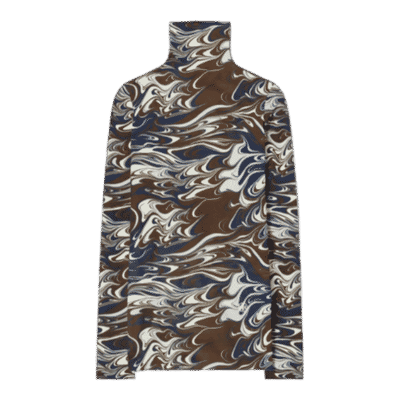 Printed Tissue Seamless Mockneck