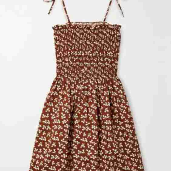 Smocked Cotton Midi Dress