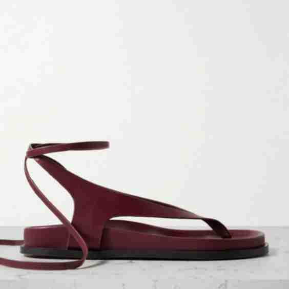 Shel Leather Sandals