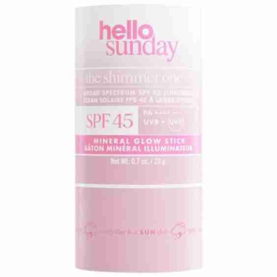 The Shimmer One SPF 45 Face And Body Mineral Glow Stick With Hyaluronic Acid