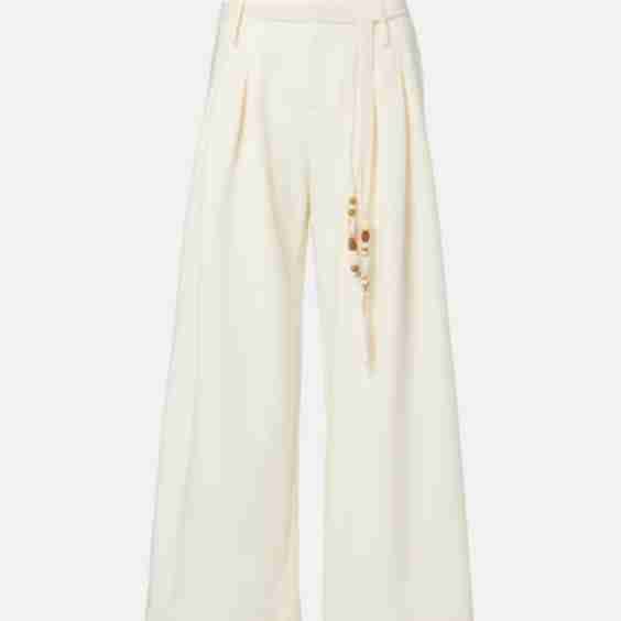 Pleated High-Rise Wide-Leg Pants