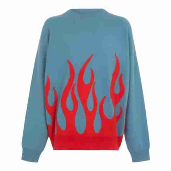 Sylvie Fleury Flame Cashmere R-Neck Sweater
