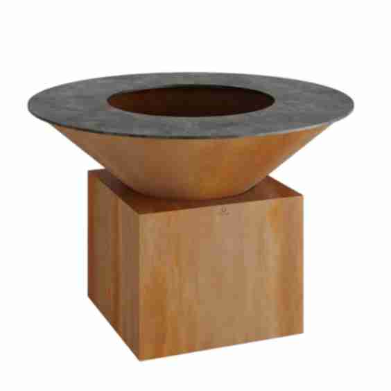 Corten 59 Inch Wood-Fired Flat Top Grill - O-XL XL