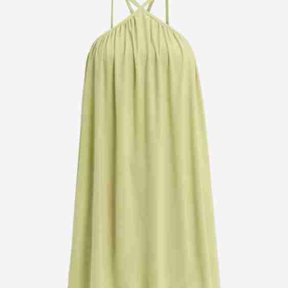 Halter Sleeveless Mini Trapeze Dress