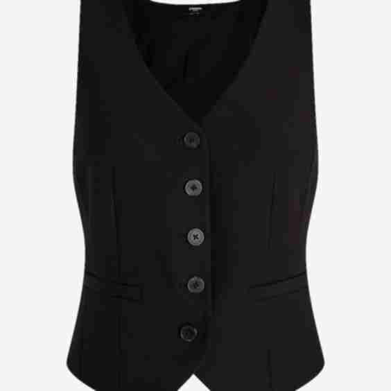 Editor Studio Stretch Twill Five Button Blazer Vest