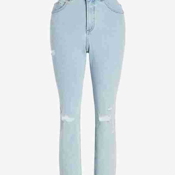 Curvy Super High Waisted Ripped Mom Jeans