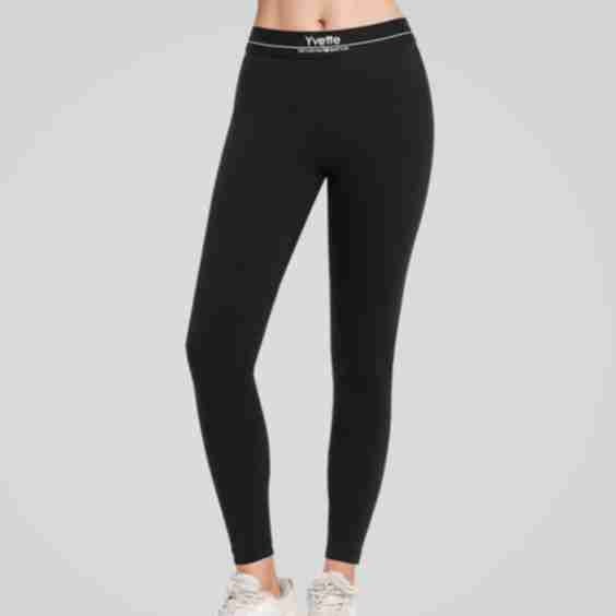 Power Letter Print Slash Pockets Running Leggings