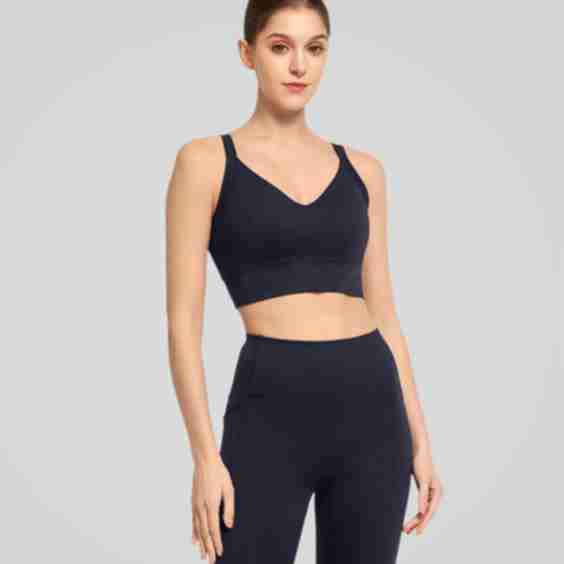 Anywhere V-Neck Cross Thin Strap Yoga Bra