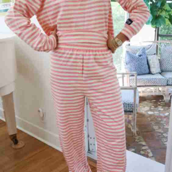 Striped Button Pants