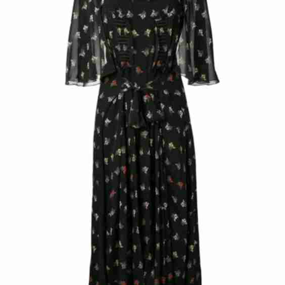 Mimosa Print Georgette Dress