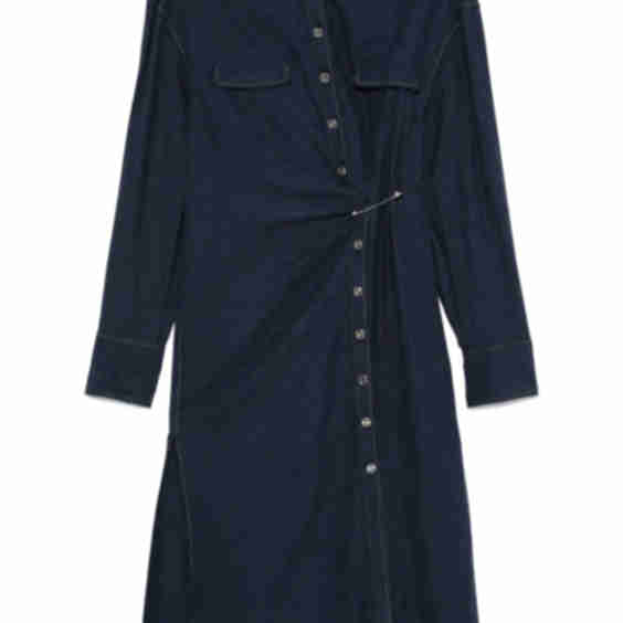 Cotton Flannel Midi Dress