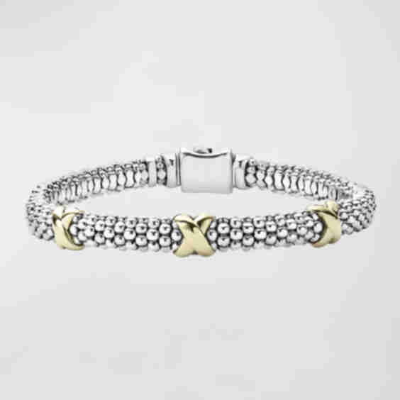 Embrace Silver & 18k Gold X Bracelet