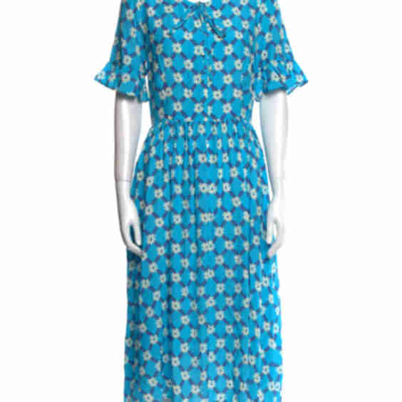 Floral Print Midi Length Dress w/ Tags