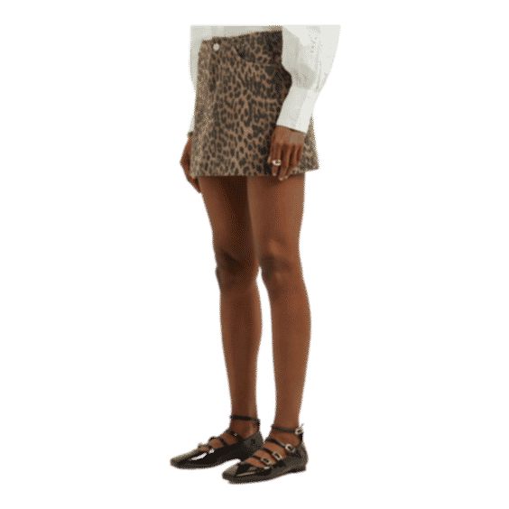 Faded Leopard Print Lily Mini Skirt