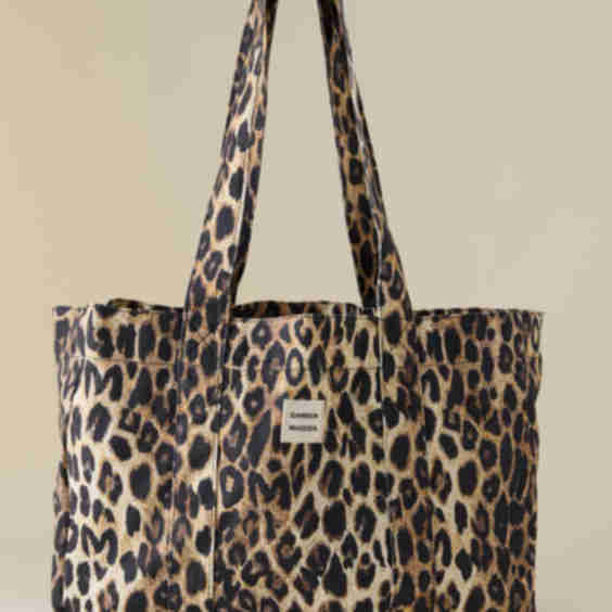 Canvas Leopard Tote Bag