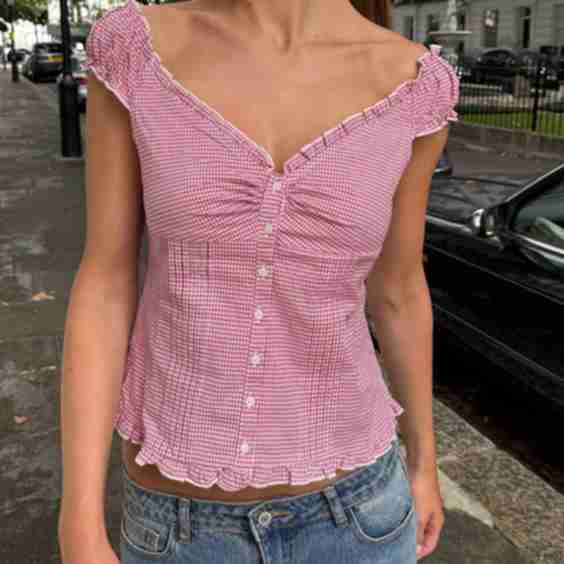 Elena Gingham Top
