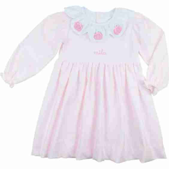 Corduroy Long Puff Sleeves Dress
