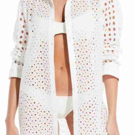 The Mixed Eyelet Oxford Tunic