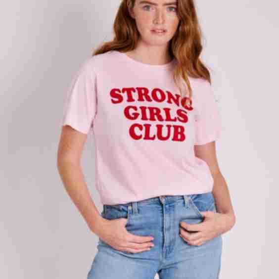 Strong Girls Club Slogan Tshirt