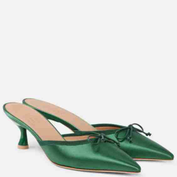 Tabitha Simmons Rose 45 Satin Mules