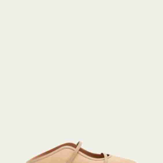Maureen Leather-trimmed Mules