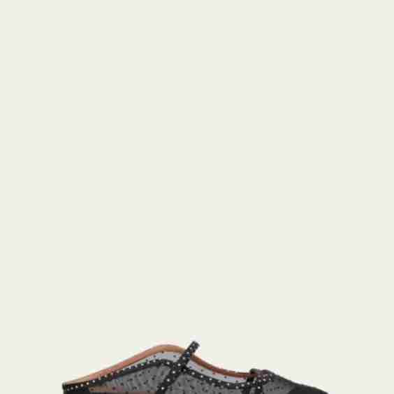 Maureen Polka Dot Mesh Ballerina Mules