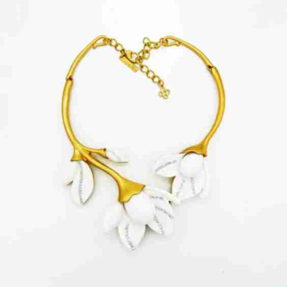 Blooming Magnolia Retro Flower Necklace