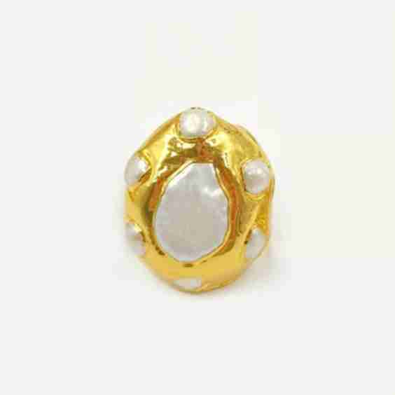 Pearl Purity Vintage Adjustable Ring