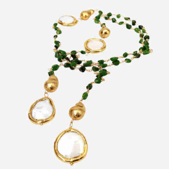 GoldenVine Pearl Necklace