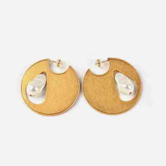 PearlWisper Vintage Hoop Earrings