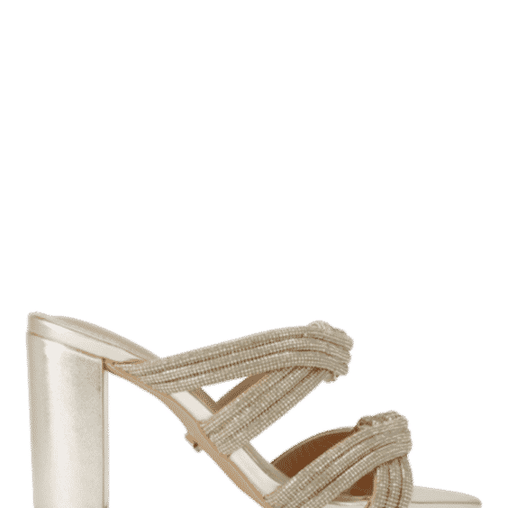Arielle Embellished Knot Strap Block Heeled Sandals