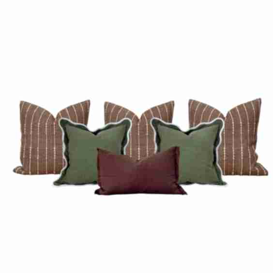 The Olive Plum Cushion Combination