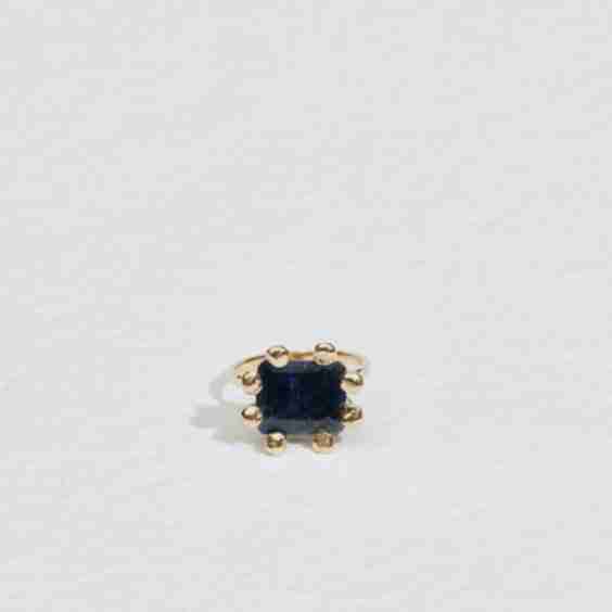 JP Emerald Cut Sapphire XL Prong Ring
