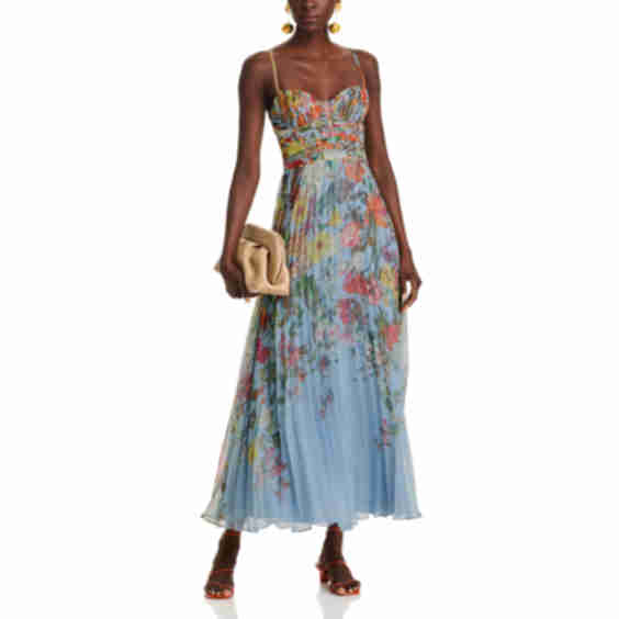 Pleated Floral Dress Exclusive